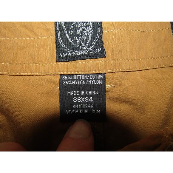 Kuhl Morn In The Mountains Brown Pants sz 36x32 Outdoor Hiking Camping Hunting - Picture 7 of 9